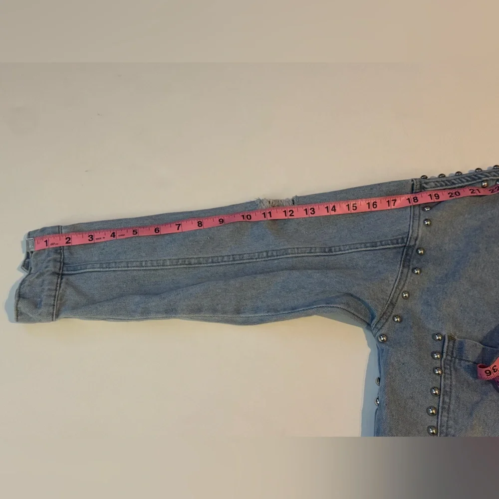 Vervet Studded Denim Jean Jacket Small - Picture 5 of 14